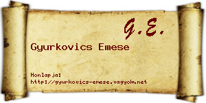 Gyurkovics Emese névjegykártya