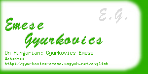 emese gyurkovics business card